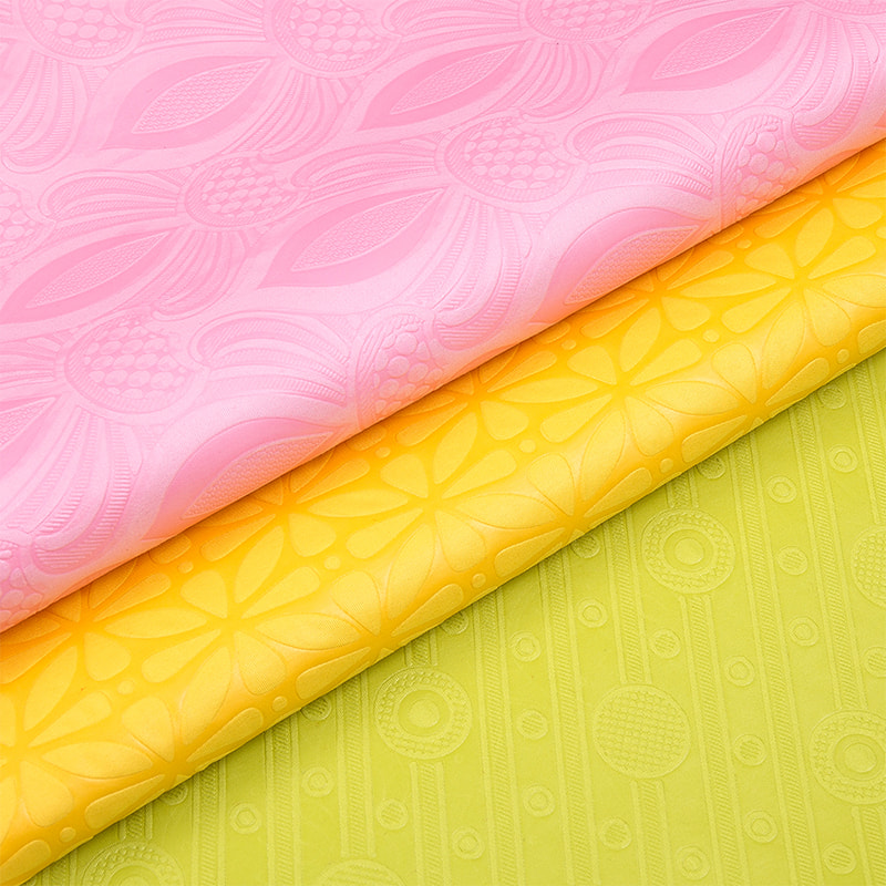 TMIE-06-4 Warna Dicelup Kain Bazin Timbul