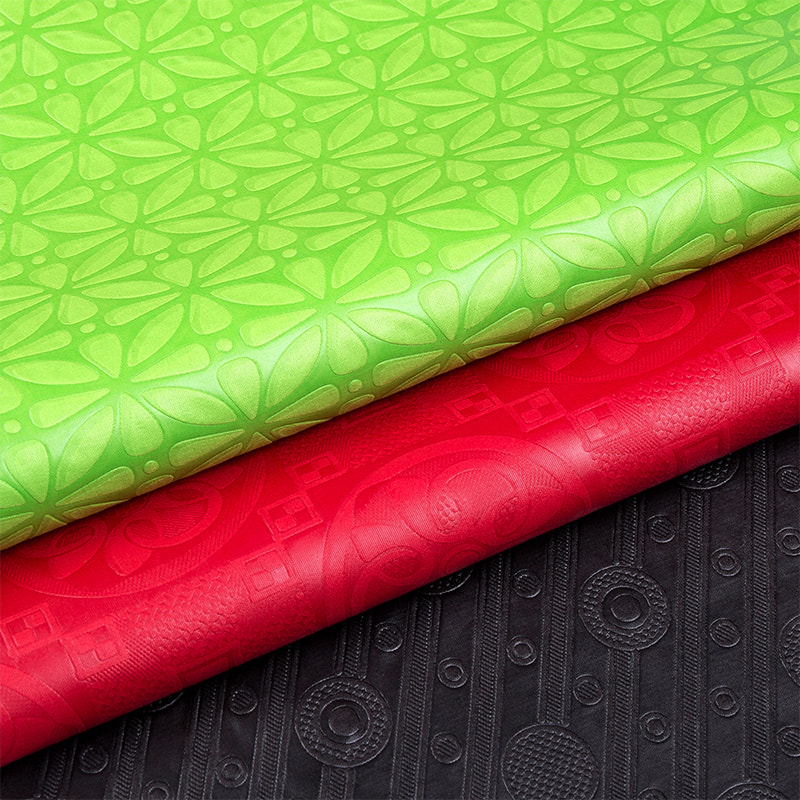 TMIE-06-4 Warna Dicelup Kain Bazin Timbul