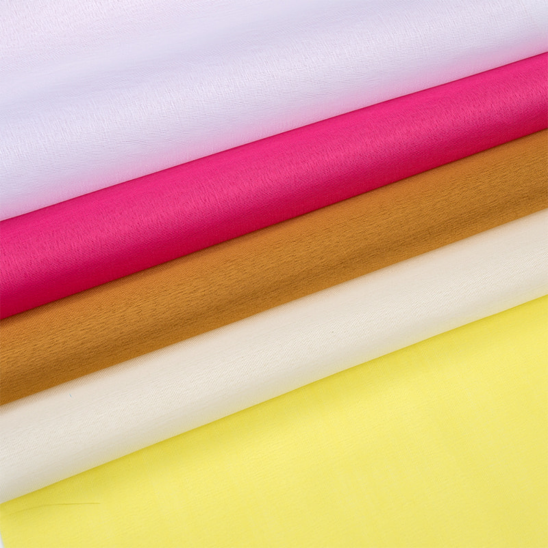 TMIE-08-5-1 115CM Lebar ringan ringan 65GSM Warna Tersuai dan Lebih Daripada 100+warna Lapisan Dicelup Kain Poliester Poplin