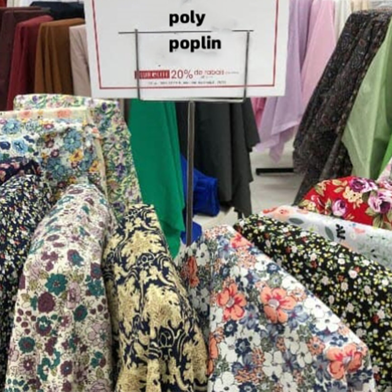 TMIE-08-3-1 Lebar 115CM Ringan Berat 110GSM Cetakan Tersuai Kain Poplin Poliester Pattarn