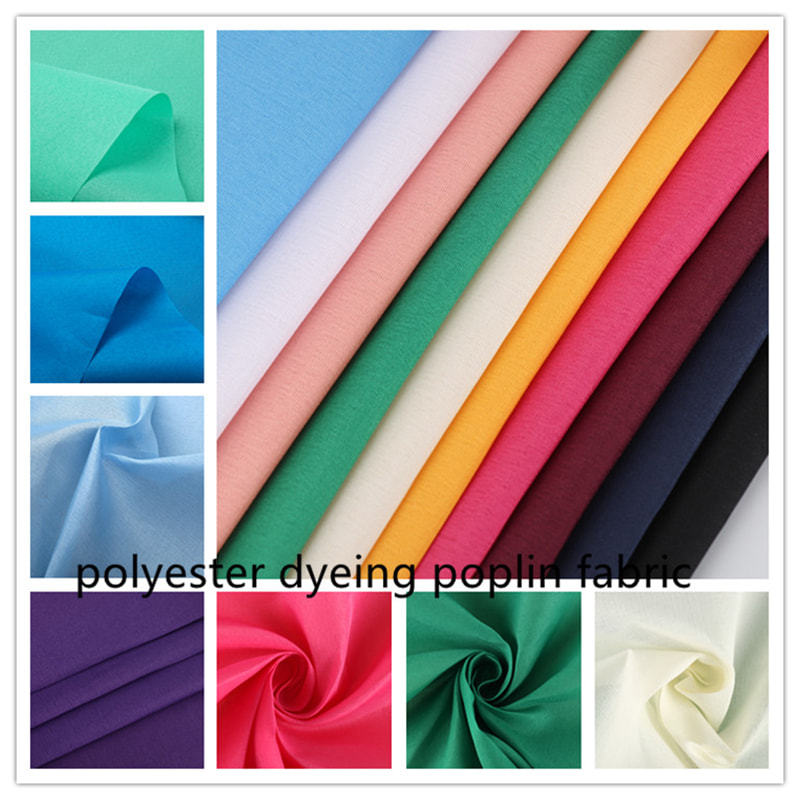 TMIE-08-5-2 Lebar 112CM Ringan Berat 75GSM Warna Tersuai dan Lebih daripada 100+warna Lapisan Dicelup Fabrik Poplin Poliester