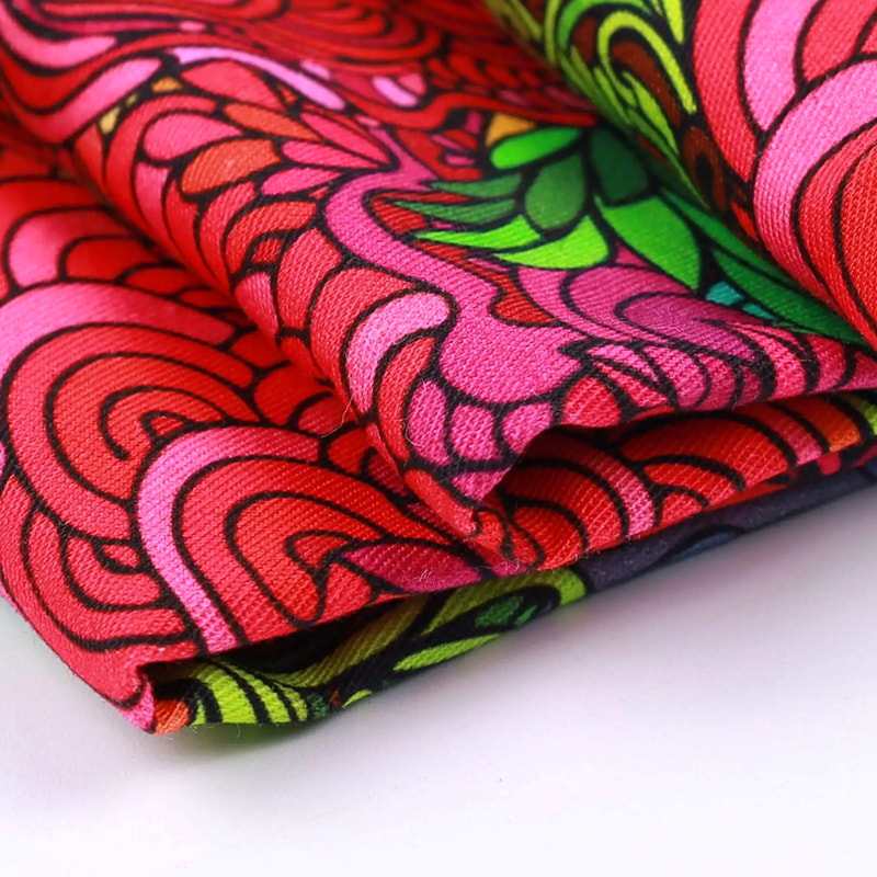 TMIE-08-3-2 115GSM Cetakan Poliester Kain Twill Poplin