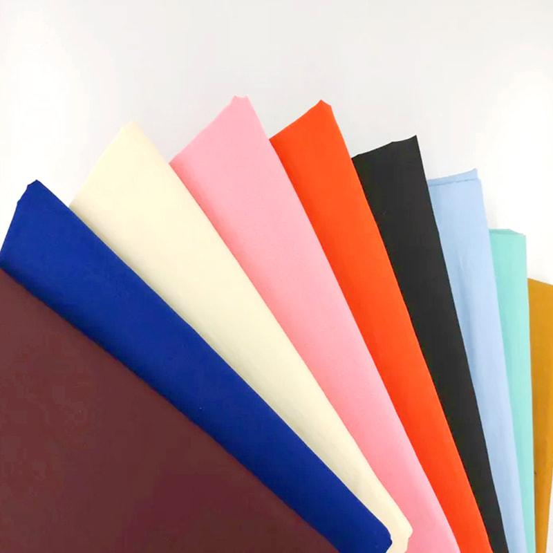TMIE-08-5-2 Lebar 112CM Ringan Berat 75GSM Warna Tersuai dan Lebih daripada 100+warna Lapisan Dicelup Fabrik Poplin Poliester